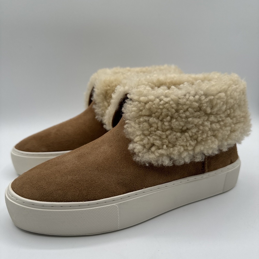 UGG Lynus Sneakers Women's‎ Size 6 Chestnut Suede Shearling Bootie